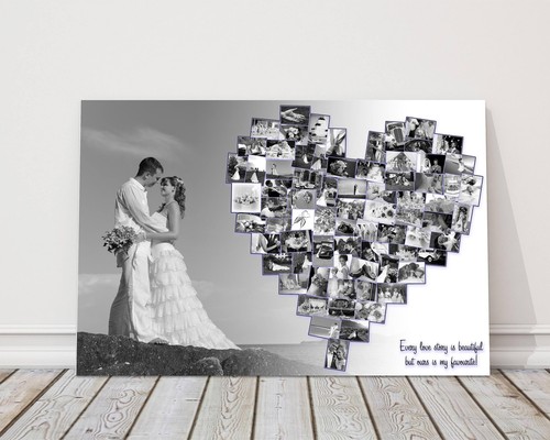Wedding photo collage canvas - wedding, collage,