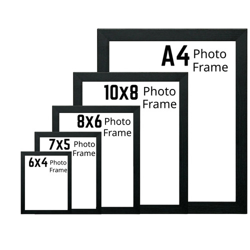 Black picture frame oak walnut - black,