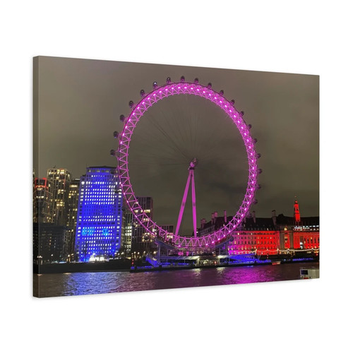 London eye night river - london,