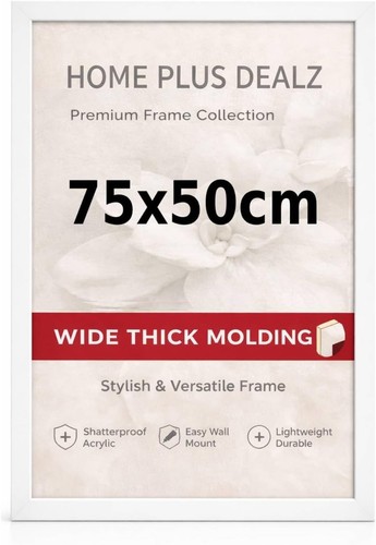 White picture frame - white, 75x50cm