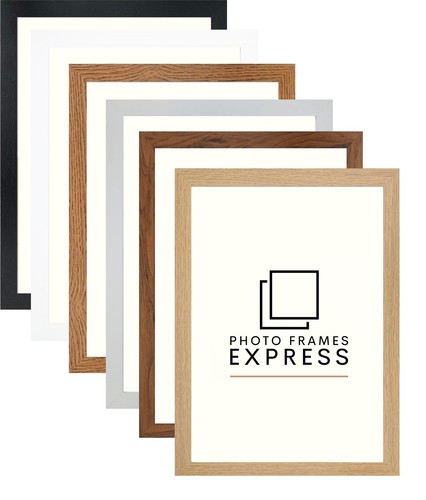 Black picture frame oak walnut - black,