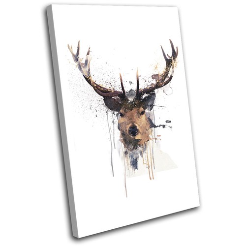 Stag deer paint abstract - deer,